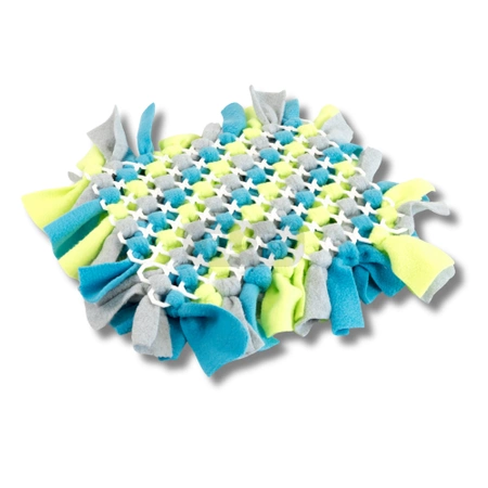 Schnüffelmatte Grau Melange + Limette + Türkis für Kleintiere