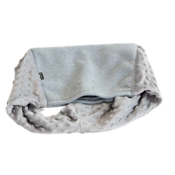 Bonding-Schal mit Minky-Fleece grau
