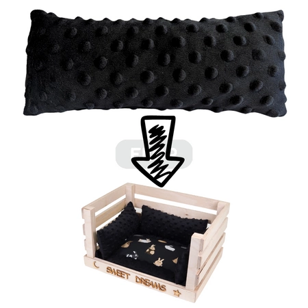 Schwarzes Kissen (Schlummerrolle) für XXL Schachtelbett