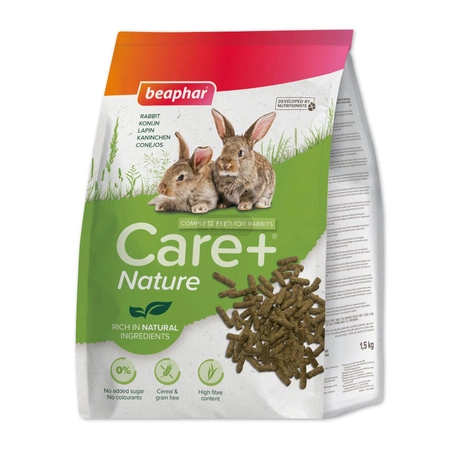 Beaphar Care+ Nature Kaninchen, 1,5kg – Futter für ausgewachsene Kaninchen