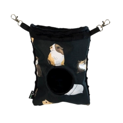 Schwarzes textiles Heutasche für Kleintiere