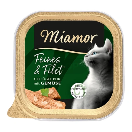 Miamor Milde Mahlzeit Huhn mit Gemüse Katzenfutter - geeignet für Weißbauchigel 100g