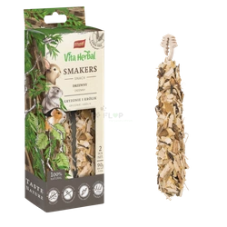 2 Kolben Holzleckerbissen für Nager und Kaninchen