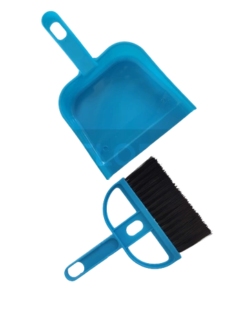 Miniatur-Kehrschaufel mit Kehrer