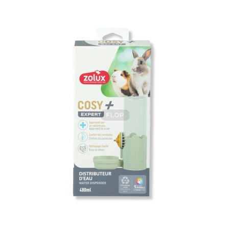 ZOLUX COSY – Wasserspender für Kaninchen und Meerschweinchen 480 ml, grün