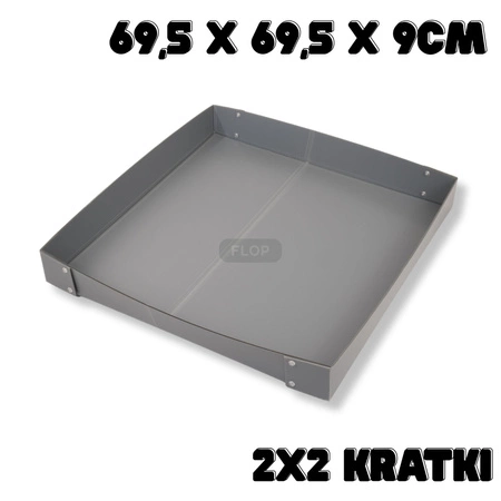 Bodenwanne 69,5x69,5x9 cm für Käfig 2x2 – Cavia Creative BASIC Line