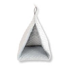 Hängende Pyramide – graues Schaukelhäuschen für Nager und Kaninchen