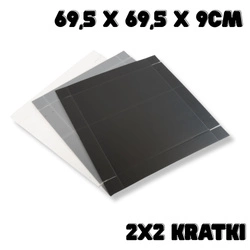 Bodenwanne 69,5x69,5x9 cm für Käfig 2x2 – Cavia Creative BASIC Line