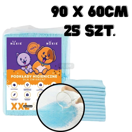Nuxie Einwegunterlagen 90×60 cm – 25 Stück – XL-Matten für Kaninchen & Meerschweinchen – auslaufsicher, geruchsneutral, ideal für Gehege
