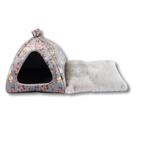 Graues Kuscheliges Iglo-Haus für Meerschweinchen, Kaninchen und Chinchillas