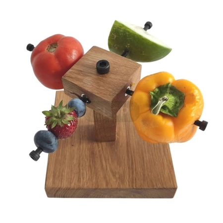 Holzkarussell zum Aufhängen von Obst und Gemüse