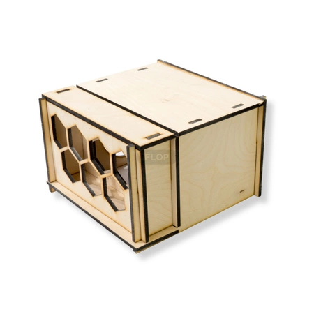 FLOP Kleintierhaus mit zweiseitigem Futterautomaten