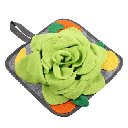 Salatkopf – Schnüffelmatte 30×30 cm für Kaninchen, Meerschweinchen, Chinchillas, Degus, afrikanische Weißbauchigel und Ratten