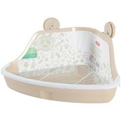 ZOLUX große beige Eck-Tiertoilette mit Gitter