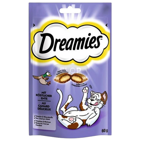 Dreamies Entenleckerli für Katzen - geeignet für Zwergigel 60g