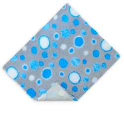 VetBed Original Non-Slip S (50x75cm) – Türkisräder auf grauem Hintergrund