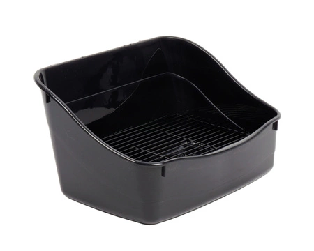 Rechteckige Tiertoilette mit Stahlgitter