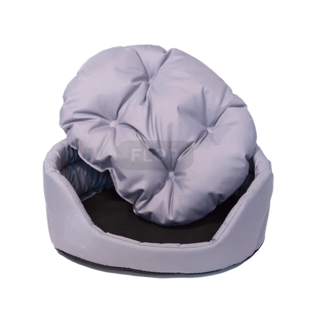 Großes Textilkuschelbett mit ausziehbarem Kissen für Kleintiere