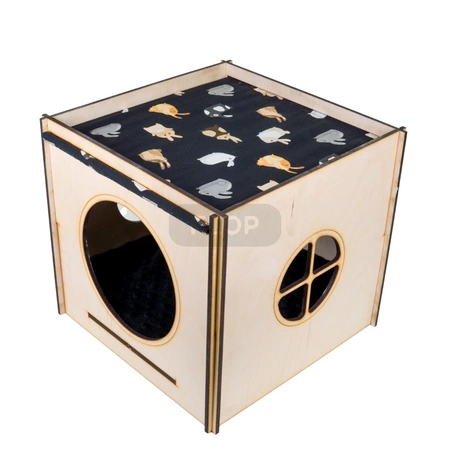 XL-Kissen und Dach mit Hasenmotiv für ein großes Haus mit Hängemattendach