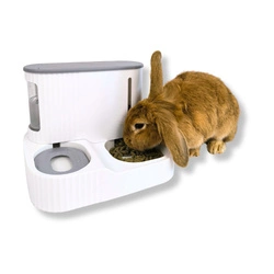 Automatischer Futter- und Wasserspender 2 in 1 für Kaninchen (3 l + 850 ml)