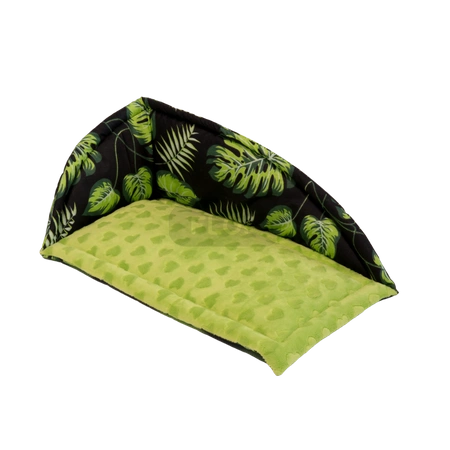 Eckbett - Blätter auf schwarzem Hintergrund