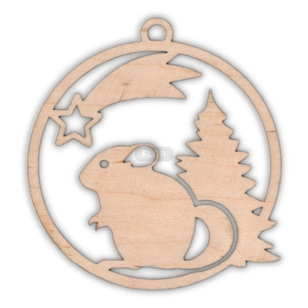 Weihnachtsschmuck - Anhänger mit Chinchilla