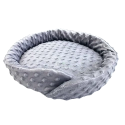 Rundes Fleece-Minky Kuschelbett