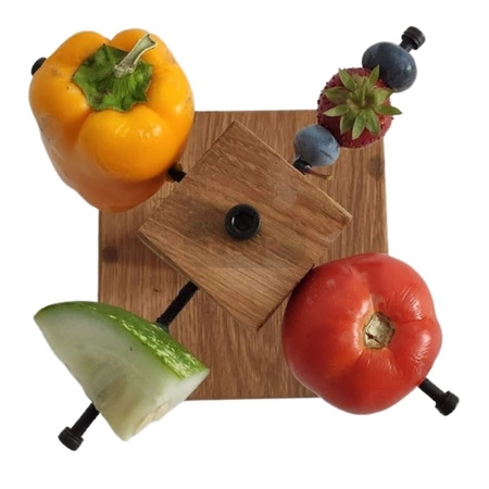 Holzkarussell zum Aufhängen von Obst und Gemüse