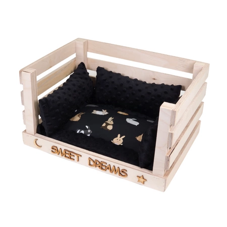 Schwarzes Kissen (Schlummerrolle) für XXL Schachtelbett