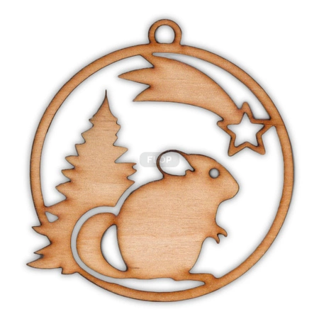 Weihnachtsschmuck - Anhänger mit Chinchilla