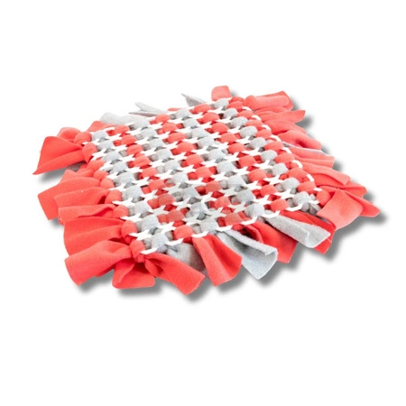 Schnüffelmatte Grau Melange + Koralle für Kleintiere