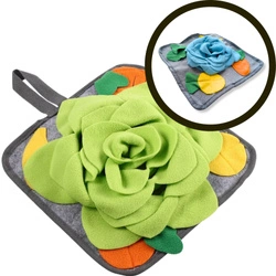 Salatkopf – Schnüffelmatte 30×30 cm für Kaninchen, Meerschweinchen, Chinchillas, Degus, afrikanische Weißbauchigel und Ratten