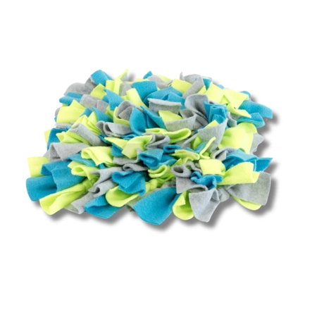 Schnüffelmatte Grau Melange + Limette + Türkis für Kleintiere