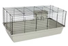 Meerschweinchenkäfig 100cm x 55cm x 44cm grau mit schwarzen Gittern