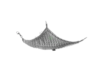 Eckhängematte aus grauem Minky-Fleece