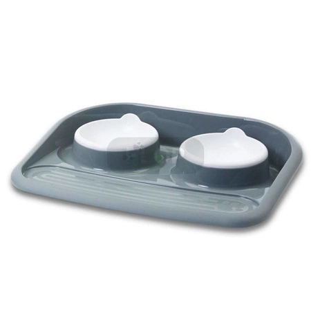 Savic Butler - 2-er Set Näpfe mit großem Schüsselständer 300ml