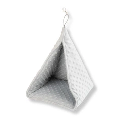 Hängende Pyramide – graues Schaukelhäuschen für Nager und Kaninchen