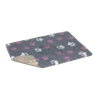 VetBed Original Non-Slip S - grau mit rosa und weißen Pfoten