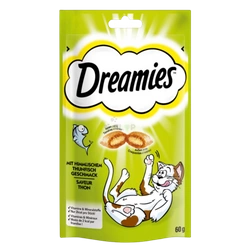 Dreamies Thunfisch-Leckerbissen für Katzen, geeignet für Weißbauchigel 60g