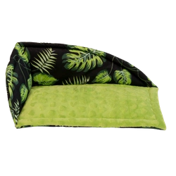 Eckbett - Blätter auf schwarzem Hintergrund