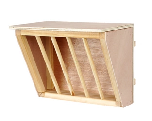 Großes Holzfutterhaus mit Deckel 25x17x20cm