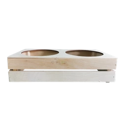 FLOP Holzgestell für Metallnäpfe (Näpfe separat)