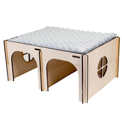 Großes Doppelhaus mit 2 Etagen mit Matratze, trennbar