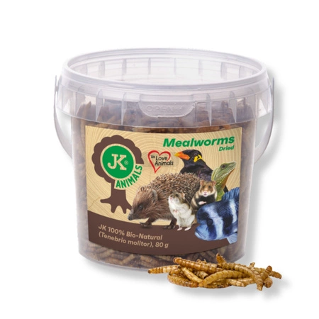 Getrocknete Mehlwurmlarven – Proteinreicher Snack für Igel und Ratten 80g/500ml