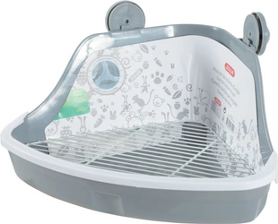 ZOLUX kleine Ecktoilette mit Gitter grau