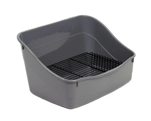 Rechteckige Tiertoilette mit Stahlgitter