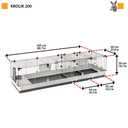 GABBIA 200 Großer modularer Käfig für eine glückliche Herde