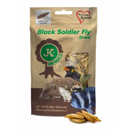 Getrocknete Larven der Schwarzen Soldatenfliege – Proteinreicher Snack für Igel und Ratten  80g/500ml