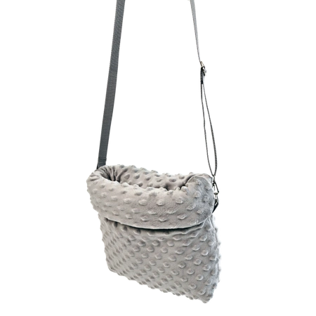 Grauer Fleece-Minky-Bindesack