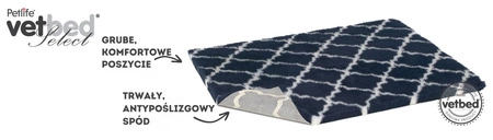 VetBed Original Non-Slip S (50x75cm) – graue und blaue Quadrate